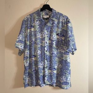 Chiamare Palm Tree Button Down Size L
